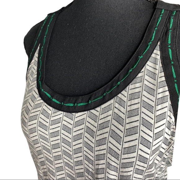 Candies Tank Top Cut Out Green Black Size Large - Picture 3 of 8